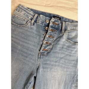 Express Straight Ankle High Rise Jeans Non-Distressed Light Wash Denim 6R‎
